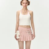 13DE MARZO | 2406 Doozoo Belt Skirt Pink