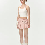 13DE MARZO | 2406 Doozoo Belt Skirt Pink