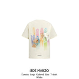 13DE MARZO | 2406 Doozoo Logo Colored Line T-shirt White