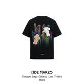 13DE MARZO | 2406 Doozoo Logo Colored Line T-shirt Black