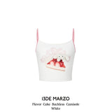 13DE MARZO | 2406 Flavor Cake Backless Camisole White