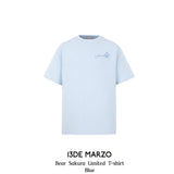 13DE MARZO | 2406 Bear Sakura Limited T-shirt Blue