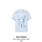 13DE MARZO | 2406 Bear Sakura Limited T-shirt Blue