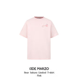 13DE MARZO | 2406 Bear Sakura Limited T-shirt Pink