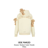 13DE MARZO | 2407 Doozoo Washed Faded Hoodie White