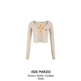 13DE MARZO | 2407 Doozoo Buckle Cardigan Khaki