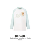 13DE MARZO | 2408 Gradient Logo Long Sleeved T-shirt Green