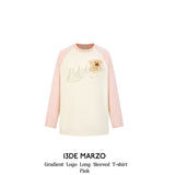 13DE MARZO | 2408 Gradient Logo Long Sleeved T-shirt Pink