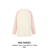 13DE MARZO | 2408 Gradient Logo Long Sleeved T-shirt Pink