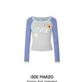 13DE MARZO | 2408 Printing Knit Undershirt Blue