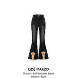 13DE MARZO | 2408 Doozoo Bell-Bottoms Jeans Washed Black