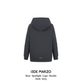 13DE MARZO | 2408 Bear Spotlight Logo Hoodie Dark Grey