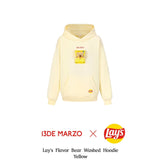 13DE MARZO | 2408 Lay's Flavor Bear Washed Hoodie Yellow