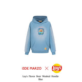 13DE MARZO | 2408 Lay's Flavor Bear Washed Hoodie Blue