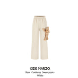 13DE MARZO | 2408 Bear Corduroy Sweatpants White