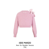 13DE MARZO | 2410 Bear On Shoulder Sweater Pink