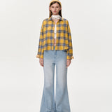 13DE MARZO | 2410 Plaid Shirt Jeans Blue