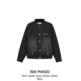 13DE MARZO | 2501 Bear Upside-down Denim Jacket Black