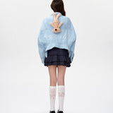 13DE MARZO | 2501 Bear Upside-down Denim Jacket Blue