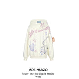 13DE MARZO | 2501 Under The Sea Zipped Hoodie White