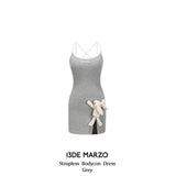13DE MARZO | 2504 Strapless Bodycon Dress Grey