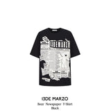 13DE MARZO | 2504 Bear Newspaper T-Shirt Black
