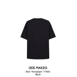 13DE MARZO | 2504 Bear Newspaper T-Shirt Black
