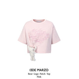13DE MARZO | 2504 Bear Logo Patch Top Pink