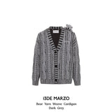 13DE MARZO | 2511 Bear Yarn Weave Cardigan Gery