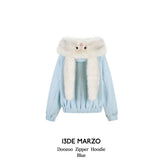 13DE MARZO | 2511 Doozoo Zipper Hoodie Blue