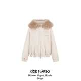 13DE MARZO | 2511 Doozoo Zipper Hoodie Beige