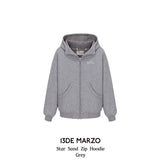 13DE MARZO | 2511 Star Sand Zip Hoodie Grey