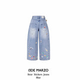 13DE MARZO | 2512 Bear Stickers Jeans Blue