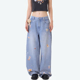 13DE MARZO | 2512 Bear Stickers Jeans Blue