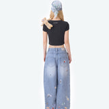 13DE MARZO | 2512 Bear Stickers Jeans Blue