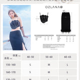 OZLANA SS2303 Shell Born Tweed Bustier