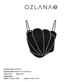 OZLANA SS2303 Shell Born Tweed Bustier