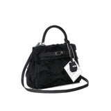 EMOTIONAL WORLD Vintage Shoulder Bag 25, BLACK NAVY 送珍珠链条