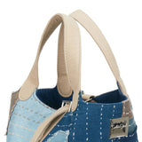 EMOTIONAL WORLD TIMELINE Vintage Bucket Bag, KHAKI INDIGO BORO 送珍珠链条