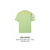 13DE MARZO | Round Neck Stitch Logo T-shirt, Green