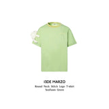 13DE MARZO | Round Neck Stitch Logo T-shirt, Green