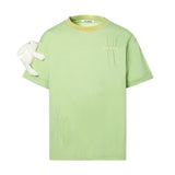 13DE MARZO | Round Neck Stitch Logo T-shirt, Green