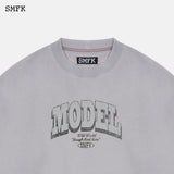 SMFK SS2303 复古学员阔身卫衣 灰