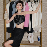 OZLANA SS2303 Shell Born Tweed Bustier