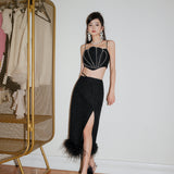 OZLANA SS2303 Shell Born Tweed Bustier