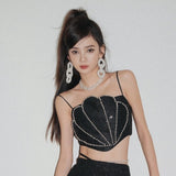 OZLANA SS2303 Shell Born Tweed Bustier