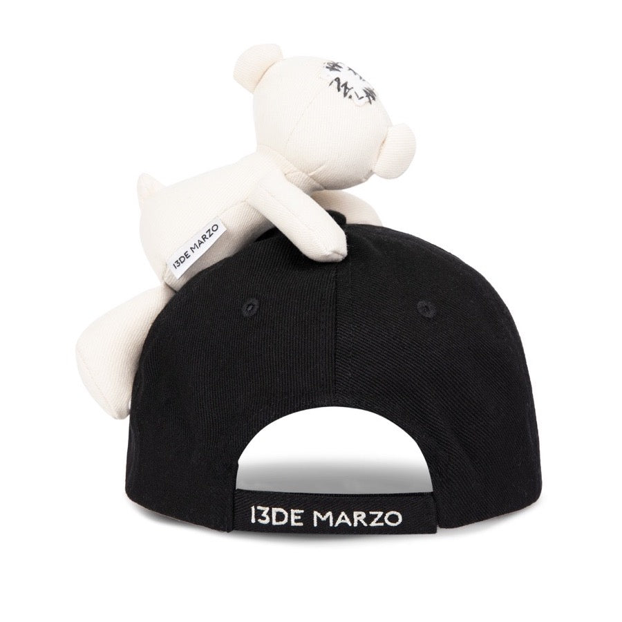 13DE MARZO | SS2303 Bear Logo Patch Cap, Black – Lines Up