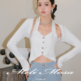 MeliMosa 针织上衣 白