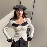 MacyMccoy U领针织上衣
