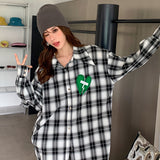 MacyMccoy 黑白格爱心衬衫